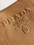 Prada Jardiniere Small Tote Bag in Brown Cotton Canvas