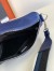 Prada Triangle Shoulder Bag In Blue Saffiano Calfskin