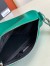 Prada Triangle Shoulder Bag In Green Saffiano Calfskin