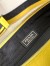 Prada Triangle Shoulder Bag In Yellow Saffiano Calfskin