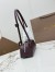 Alaia Le Teckel Small Shoulder Bag in Burgundy Goatskin