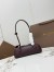 Alaia Le Teckel Small Shoulder Bag in Burgundy Goatskin