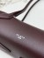 Alaia Le Teckel Small Shoulder Bag in Burgundy Goatskin
