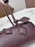 Alaia Le Teckel Small Shoulder Bag in Burgundy Goatskin