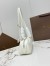 Alaia Le Teckel Small Shoulder Bag in White Goatskin