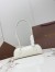 Alaia Le Teckel Small Shoulder Bag in White Goatskin