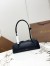 Alaia Le Teckel Medium Shoulder Bag in Black Goatskin