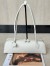 Alaia Le Teckel Medium Shoulder Bag in White Goatskin