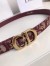 Dior Saddle 20MM Belt In Bordeaux Dior Oblique Jacquard