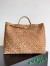 Bottega Veneta Andiamo Large Bag in Brown Suede Intrecciato Leather