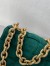 Bottega Veneta Chain Cassette Bag In Emerald Green Suede