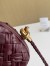 Bottega Veneta Knot Minaudiere On Strap In Barolo Foulard Intreccio Leather