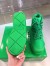 Bottega Veneta Puddle Bomber Ankle Boots In Green Fabric