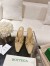 Bottega Veneta Bunnie Mules 90mm In Beige Patent Leather