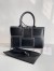 Bottega Veneta Black Arco Small Tote with White Overlock Stitching