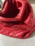 Bottega Veneta Large Pouch Clutch In Red Intrecciato Lambskin