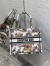 Dior Small Book Tote Bag In White Multicolor Jardin Botanique Embroidery