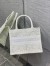 Dior Small Book Tote Bag In Natural Macrame-Effect Embroidery