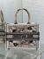 Dior Medium Book Tote Bag in Beige Butterfly Bandana Embroidery 