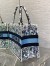 Dior Medium Book Tote Bag In Multicolor Flowers Constellation Embroidery