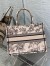 Dior Medium Book Tote Bag In Powder Pink Jardin Botanique Embroidery