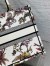Dior Medium Book Tote Bag In White Multicolor Jardin Botanique Embroidery