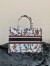 Dior Medium Book Tote Bag In White Dior Petites Fleurs Embroidery