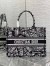Dior Medium Book Tote Bag In Black Plan de Paris Embroidery 