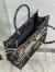 Dior Large Book Tote Bag In Black Multicolor Jardin Botanique Embroidery