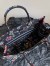 Dior Large Book Tote Bag In Black Dior Petites Fleurs Embroidery