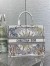 Dior Large Dior Book Tote In White Multicolor Rêve d'Infini Embroidery