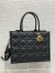 Dior Medium Book Tote Bag with Strap in Black Macrocannage Calfskin