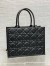 Dior Medium Book Tote Bag with Strap in Black Macrocannage Calfskin