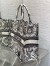 Dior Large Book Tote Bag in White Toile de Jouy Soleil Embroidery