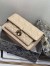 Dior Lady Dior Chain Pouch In Beige Cannage Lambskin