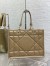 Dior Medium Essential Tote Bag In Hazelnut Archicannage Calfskin
