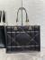 Dior Medium Essential Tote Bag In Black Archicannage Calfskin