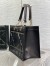 Dior Medium Essential Tote Bag In Black Archicannage Calfskin