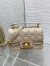 Dior Small Jolie Top Handle Bag in Beige Cannage Calfskin