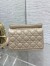 Dior Small Jolie Top Handle Bag in Beige Cannage Calfskin