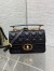 Dior Small Jolie Top Handle Bag in Black Cannage Calfskin