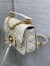 Dior Small Jolie Top Handle Bag in White Cannage Calfskin