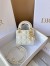 Dior Lady Dior Micro Bag In White Cannage Lambskin