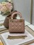 Dior Mini Lady Dior Bag In Blush Cannage Lambskin