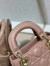 Dior Mini Lady Dior Bag In Blush Cannage Lambskin