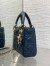 Dior Lady Dior Mini Bag with Chain in Navy Blue Cannage Lambskin