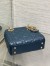 Dior Lady Dior Mini Bag with Chain in Navy Blue Cannage Lambskin