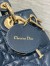 Dior Small Lady Dior My ABCDior Bag in Navy Blue Lambskin