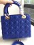 Dior Medium Lady Dior Bag In Blue Lambskin