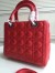 Dior Medium Lady Dior Bag In Red Lambskin